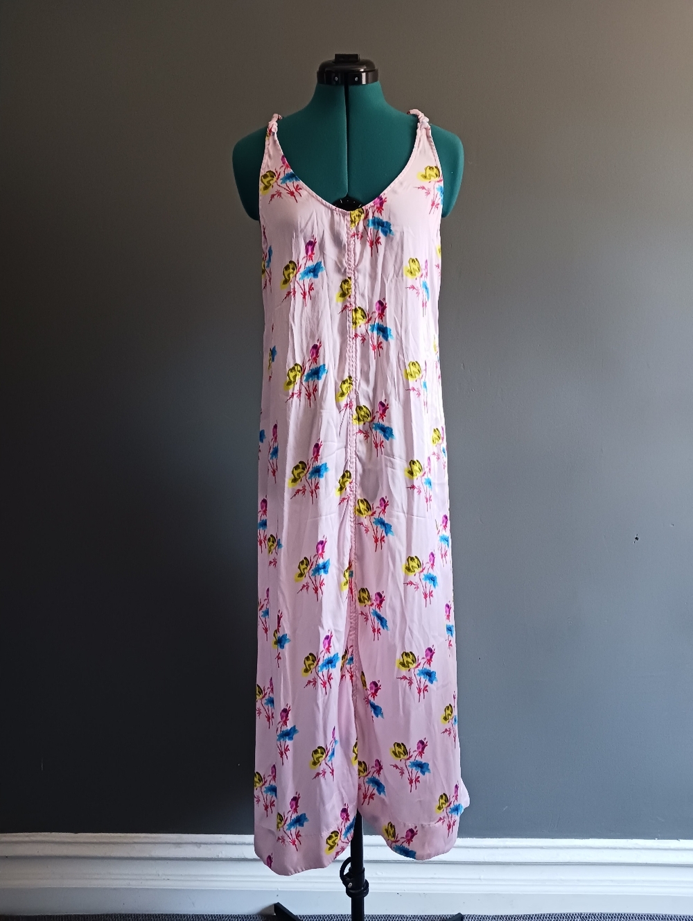 GANNI pink Floral Midi Dress